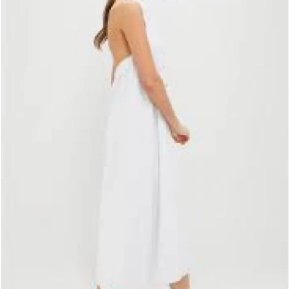 NWT Tuckernuck Jagger White Seersucker Midi Dress 265361 - Size Small - Picture 5 of 9